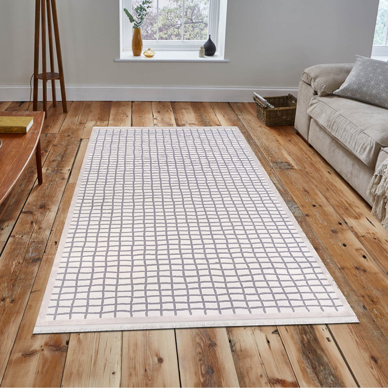 Williston Wunder Flatweave Purple/White Rug Wayfair.co.uk